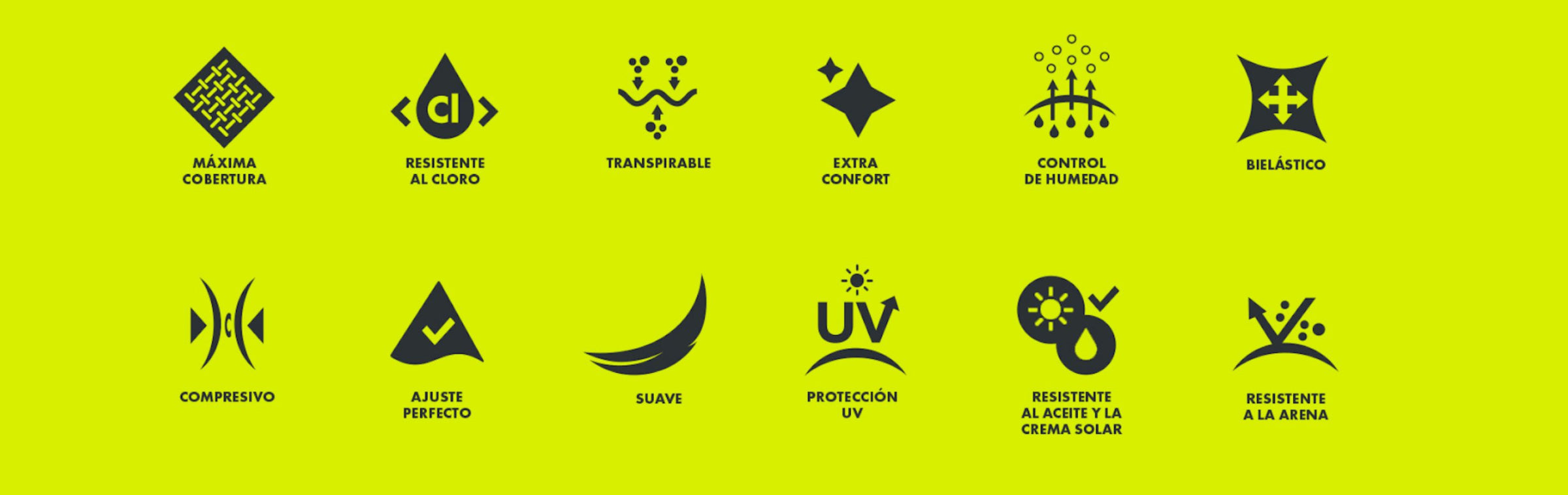 La bannière característica de Naks ofrece una cobertura máxima y una gran resistencia al cloro. Además, es altamente transpirable, proporcionando una comodidad extra durante el entrenamiento. Con control de humedad, su efecto compresivo y su elasticidad bi-direccional, la bannière ajusta perfectamente al cuerpo. Su textura suave y su protección contra los rayos UV, la arena, el aceite y las cremas solares hacen de ella la elección ideal para cualquier actividad en la playa o en la piscina.