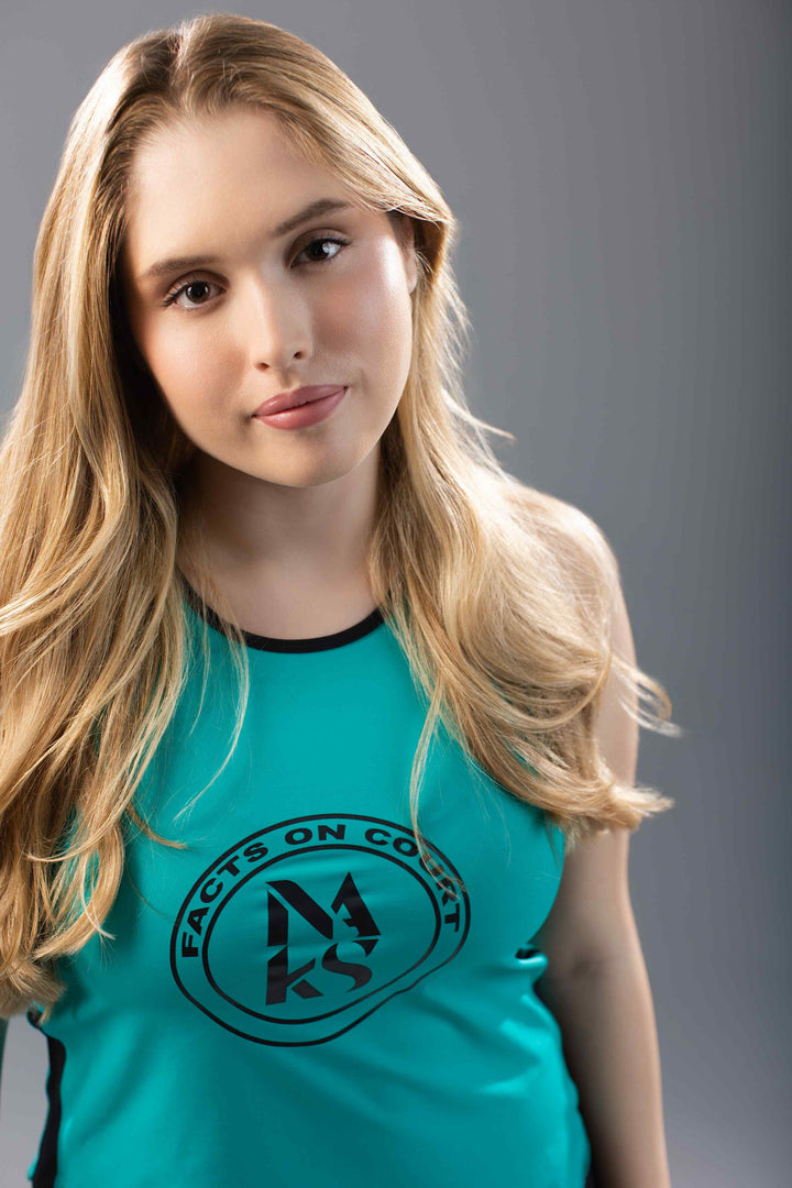 Camiseta Sin Mangas Verde / Negro