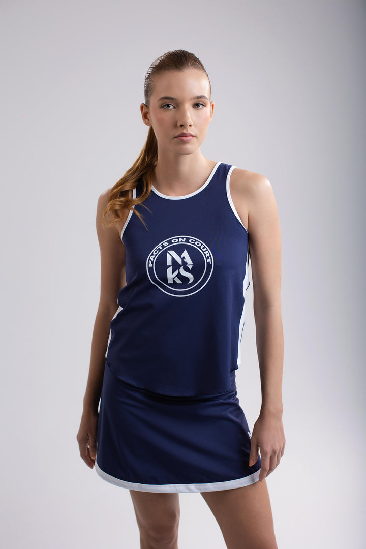 Falda Azul Marino / Blanco