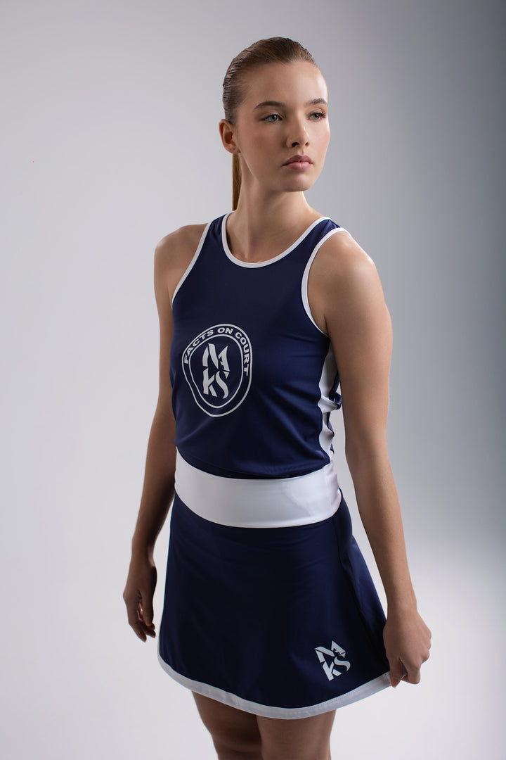 Falda Azul Marino / Blanco