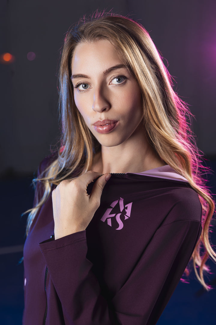 Chaqueta con Cremallera Morada / Malva de mujer - vista 2